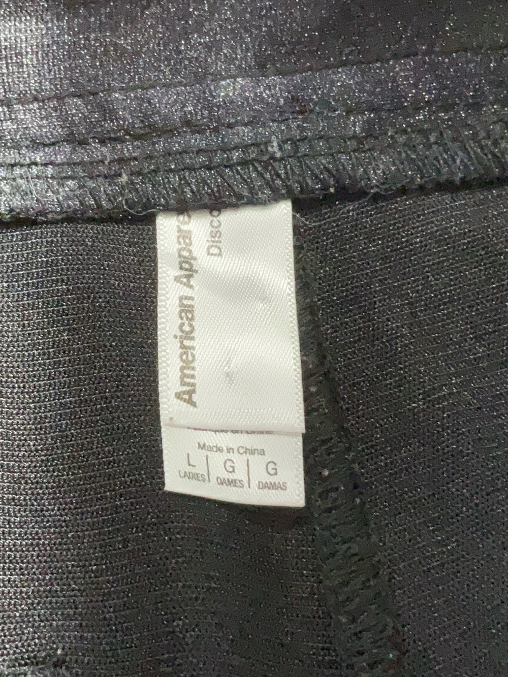 American Apparel Black High-Rise Disco Pants Large - Picture 5 of 6